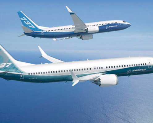 Boeing and Airbus suspend production.